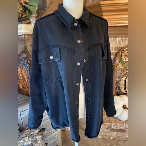 Rock & Roll Oversized Jean Shacket - Picture 5 of 11